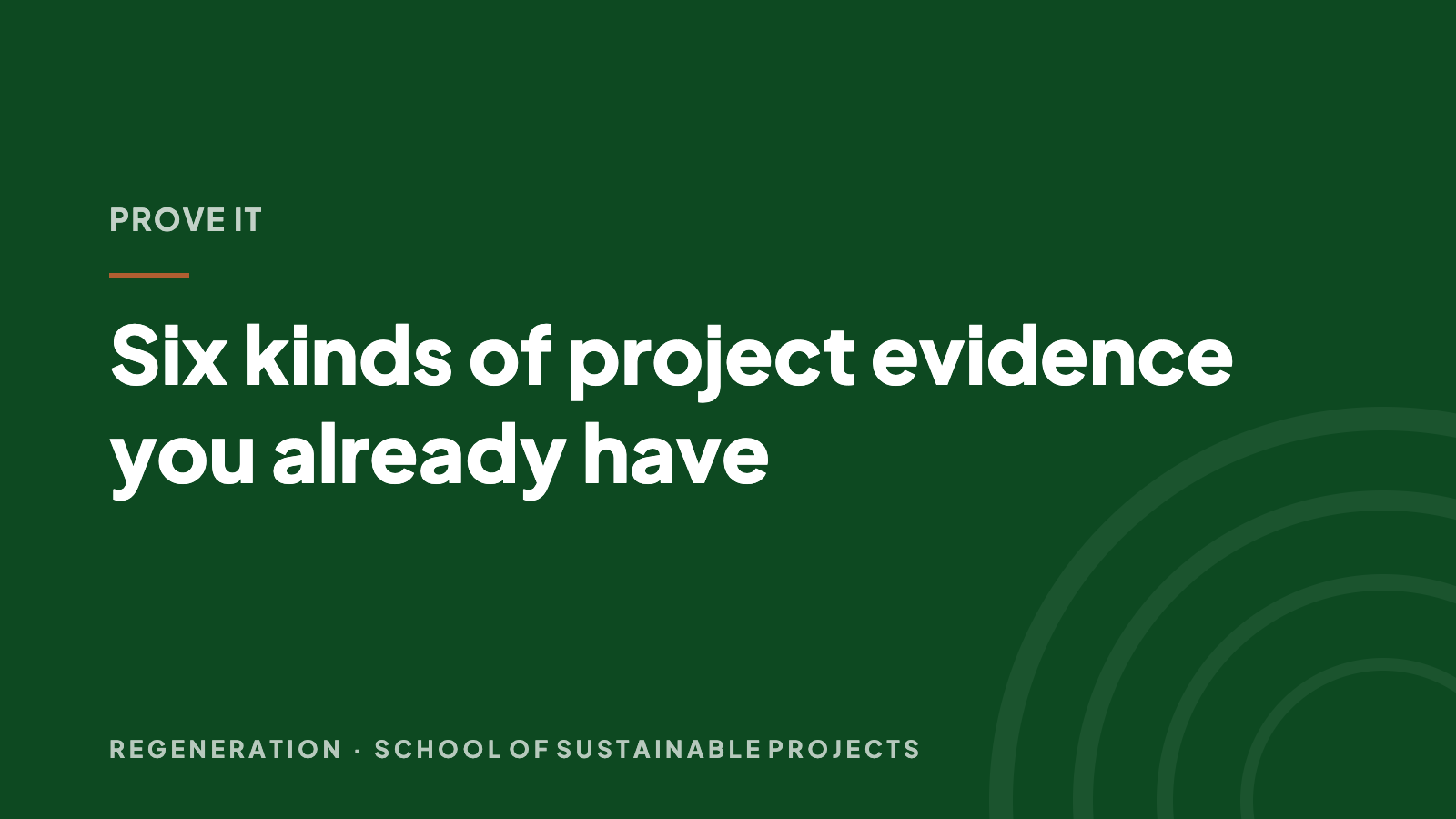 What counts as evidence of project experience? Six things you already have