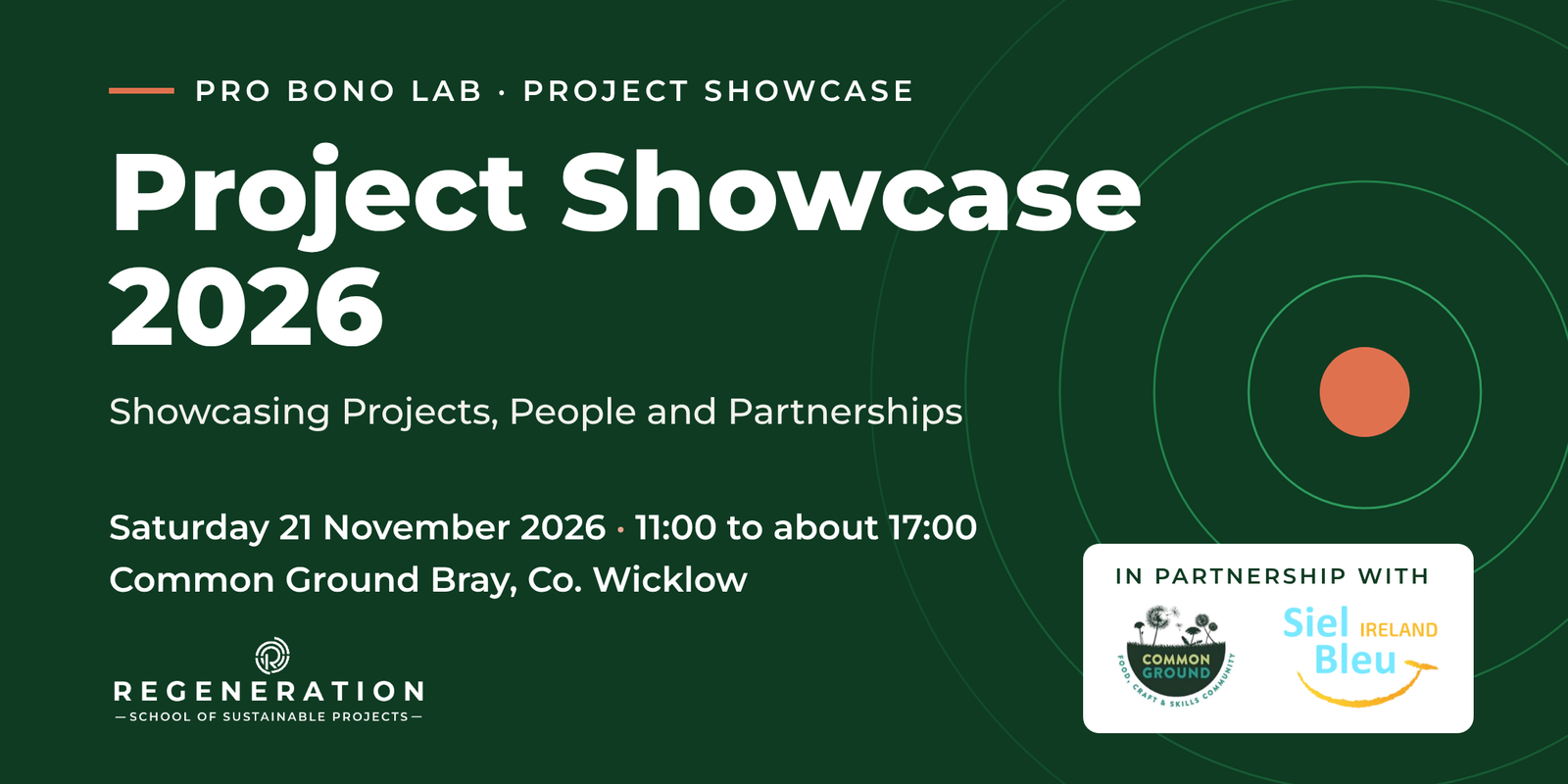 Regeneration’s first Project Showcase: Bray, 21 November 2026